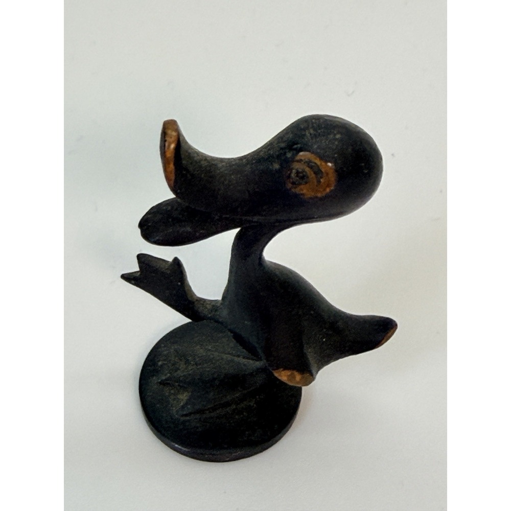 Rare Vintage Richard Rohac Duck Blackened Brass Made In Austria Small Figure